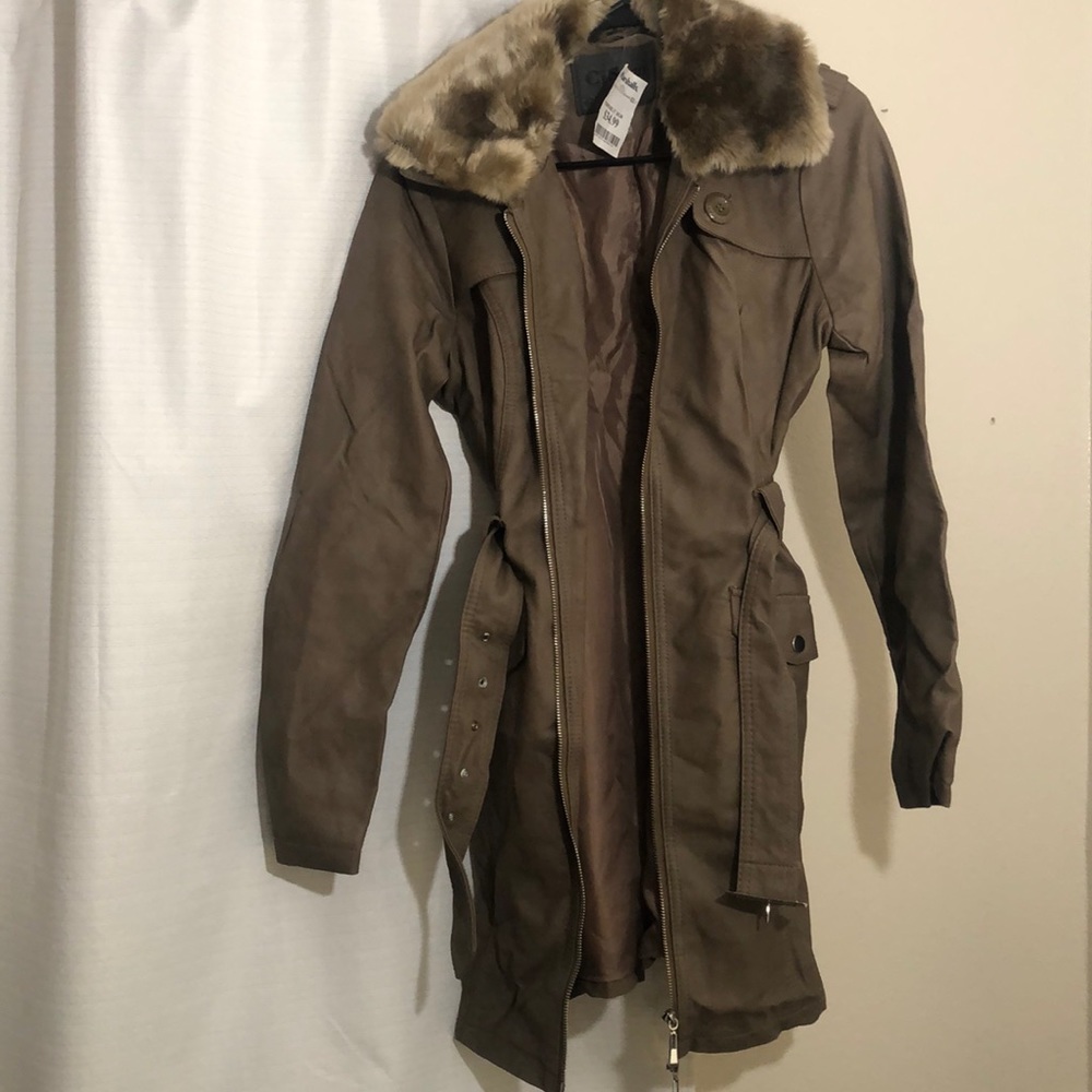 Nice long Jacket, Tan color, it is new with tag.